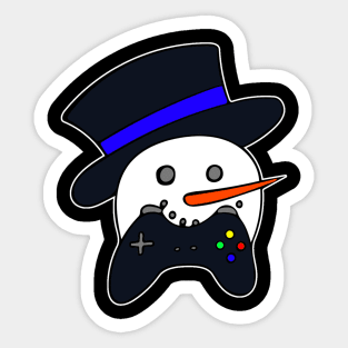 Snowman Face Gamer Sticker
